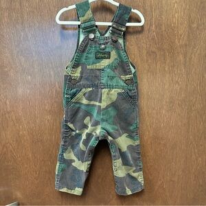 Vintage 80s 90s Liberty Overalls Bibs - camouflage- toddler size 18M